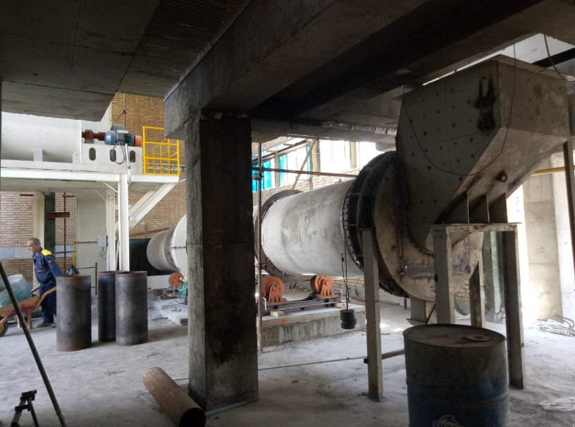Iran φ1.2*10m Quick lime Rotary Dryer