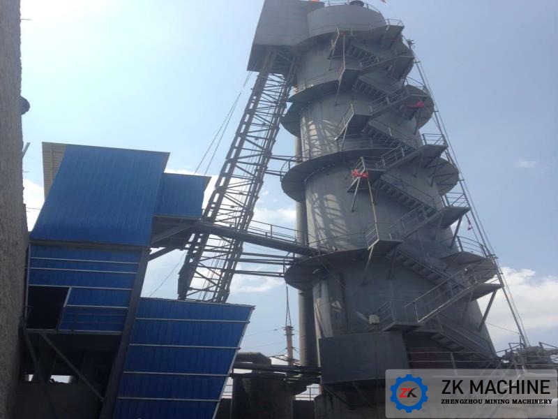 Preparation and start-up for running of vertical lime kiln system
